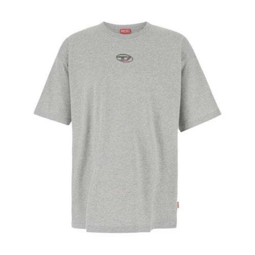 Grijze T-shirts en Polos Oval D Rust Diesel , Gray , Heren