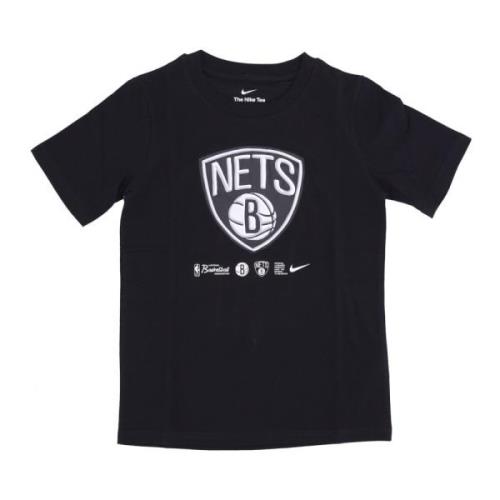 Brooklyn Nets Logo Tee Essential Crafted Nike , Black , Heren