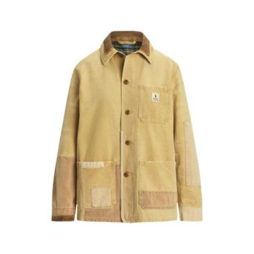 Katoenen Worker Jack met Tartan Voering Polo Ralph Lauren , Beige , Da...