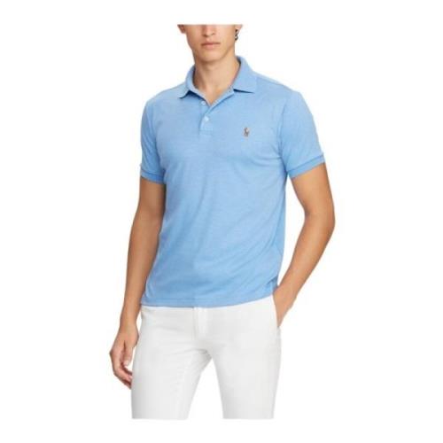 Lichtblauwe Pima Katoen Korte Mouw Polo Polo Ralph Lauren , Blue , Dam...