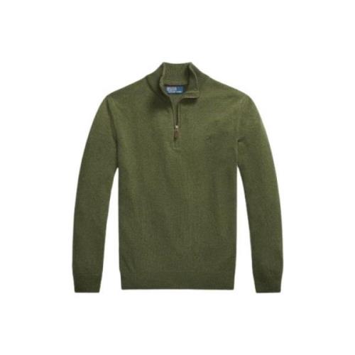 Merino Wol Half-Zip Trui Polo Ralph Lauren , Green , Heren