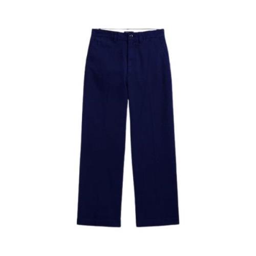 Flare Chino Broek in Katoen Serge Polo Ralph Lauren , Blue , Dames