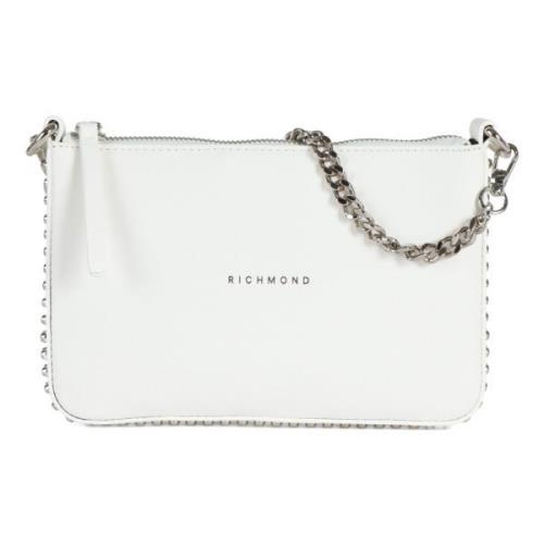 Studded Faux Leather Crossbody Bag Richmond , White , Dames