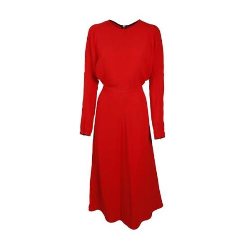 Rode Elegante Jurk Victoria Beckham , Red , Dames