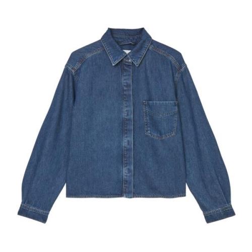 Geknipte denimblouse Marc O'Polo , Blue , Dames