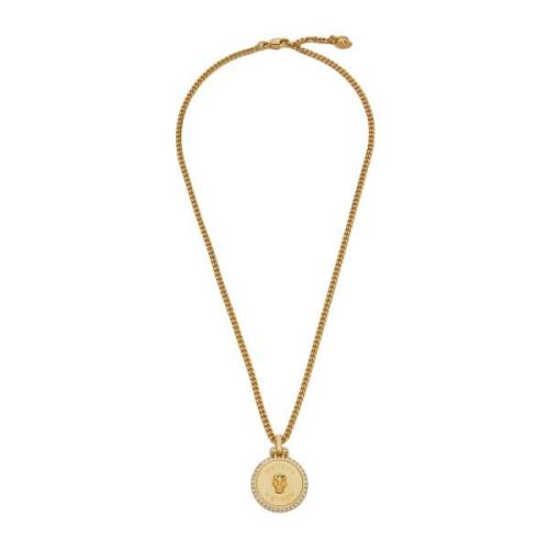 Gouden Skull Hanger Ketting Alexander McQueen , Yellow , Dames