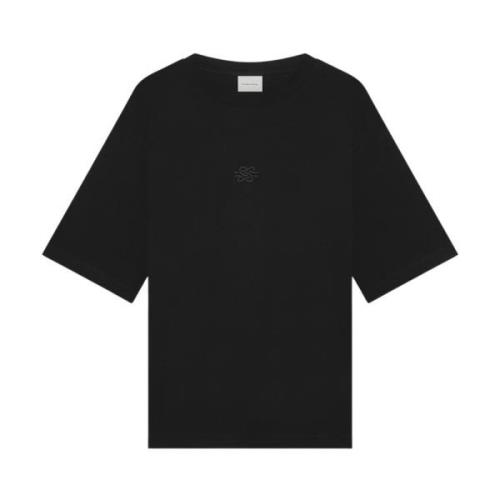 T-shirt Boxy Embroidered Black - XXS / Black / Unisex Filling Pieces ,...