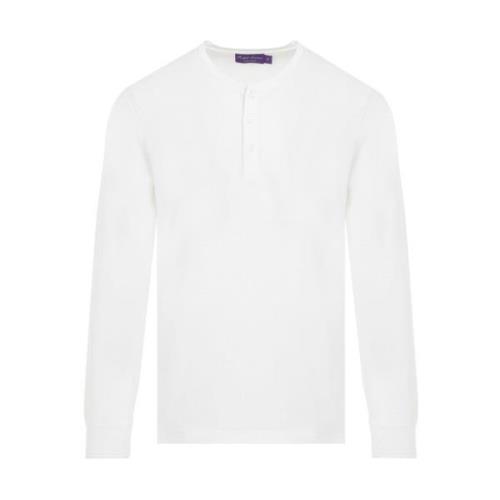 Neutrale Henley T-shirt Ss24 Ralph Lauren , White , Heren