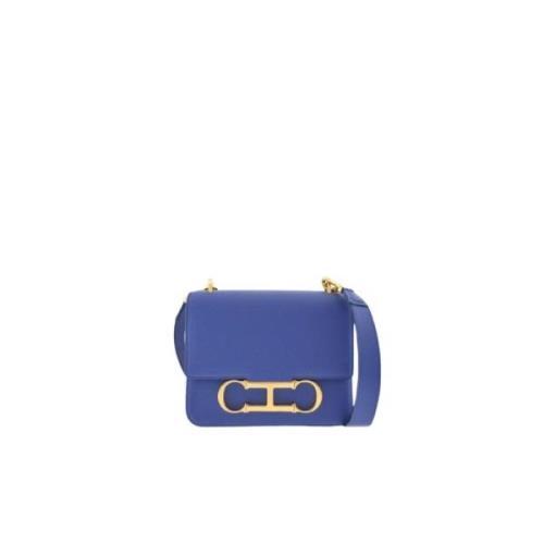 Blauwe Initials Insignia Leren Tas Carolina Herrera , Blue , Dames