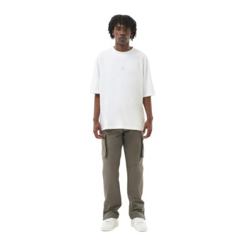 T-shirt Boxy Embroidered White Filling Pieces , White , Heren