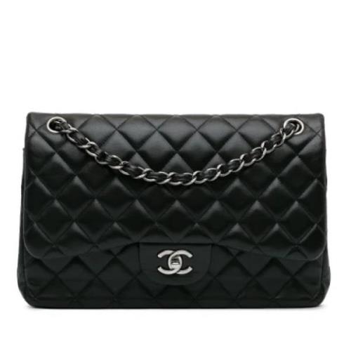 Pre-owned Leather shoulder-bags Chanel Vintage , Black , Dames