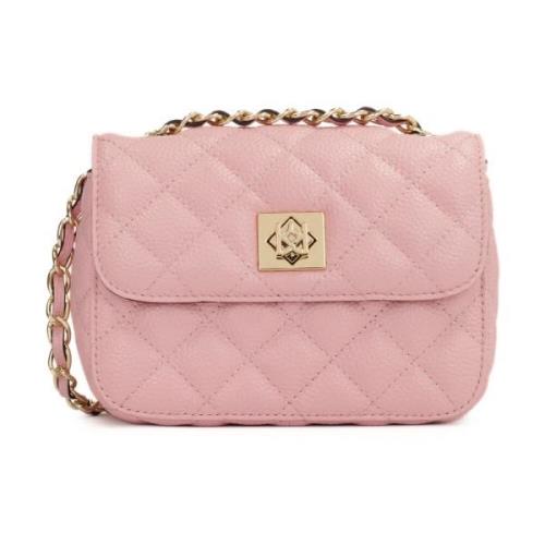 Kleine roze gewatteerde leren handtas Kazar , Pink , Dames