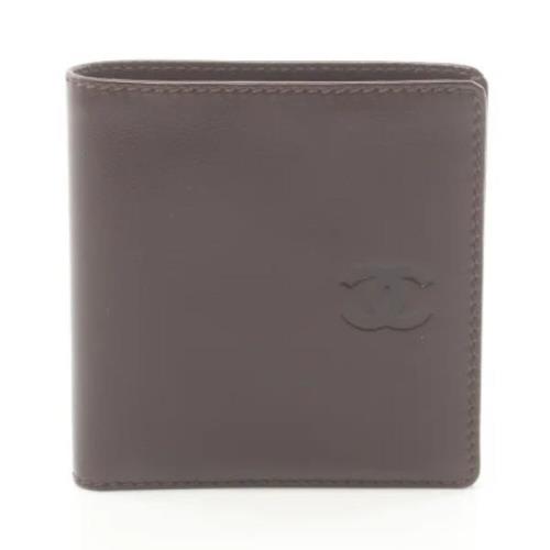 Pre-owned Leather wallets Chanel Vintage , Brown , Dames