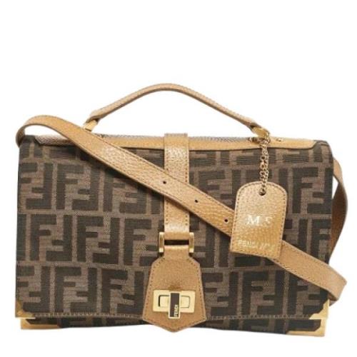 Pre-owned Canvas handbags Fendi Vintage , Brown , Dames