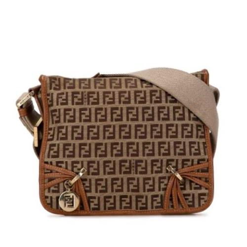 Pre-owned Canvas shoulder-bags Fendi Vintage , Beige , Dames