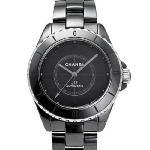 Pre-owned Stainless Steel watches Chanel Vintage , Black , Heren