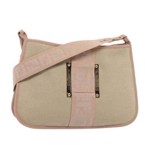 Pre-owned Canvas fendi-bags Fendi Vintage , Beige , Dames