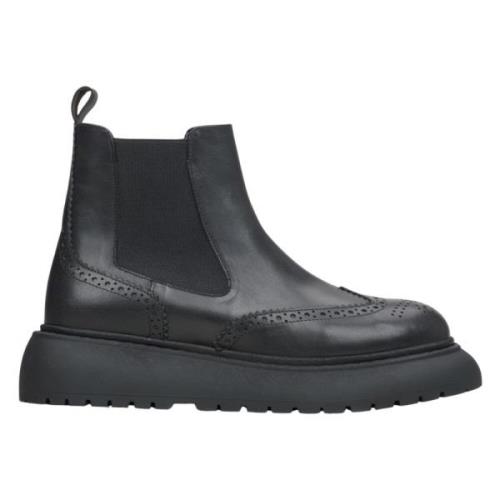 Zwarte Leren Chelsea Laarzen voor de Winter Er00114690 Estro , Black ,...