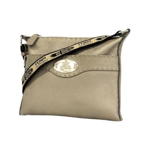 Pre-owned Leather fendi-bags Fendi Vintage , Gray , Dames