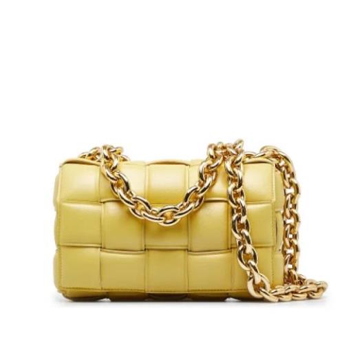 Pre-owned Leather shoulder-bags Bottega Veneta Vintage , Yellow , Dame...