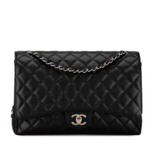 Pre-owned Leather shoulder-bags Chanel Vintage , Black , Dames