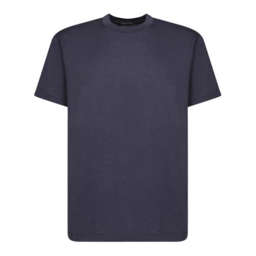 Minimalist Crew Neck T-shirt Tom Ford , Blue , Heren