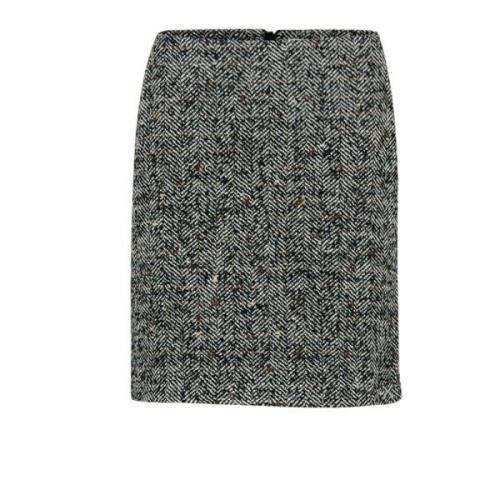 Zwart/Wit Pencil Rok InWear , Gray , Dames