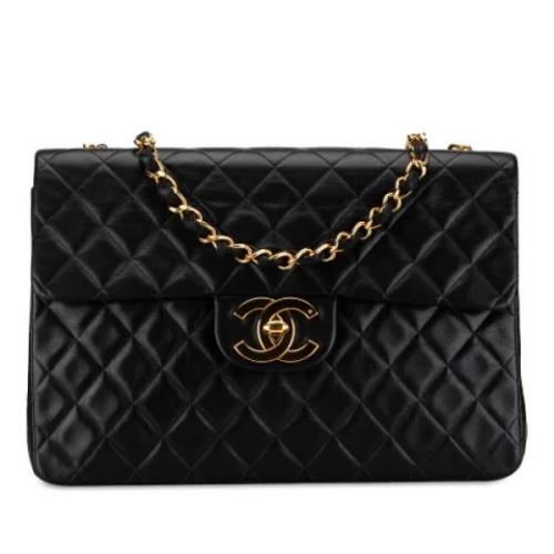 Pre-owned Leather shoulder-bags Chanel Vintage , Black , Dames