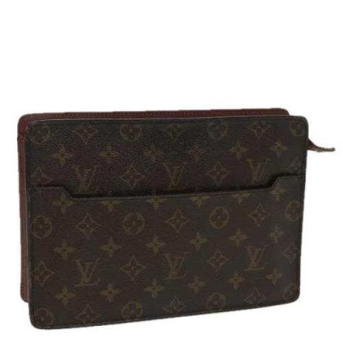 Pre-owned Canvas clutches Louis Vuitton Vintage , Brown , Dames