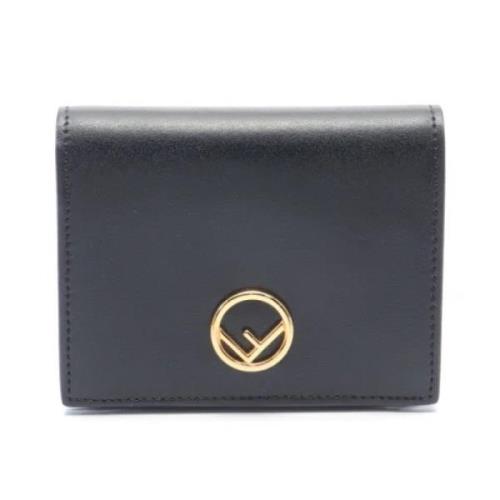 Pre-owned Leather wallets Fendi Vintage , Black , Dames