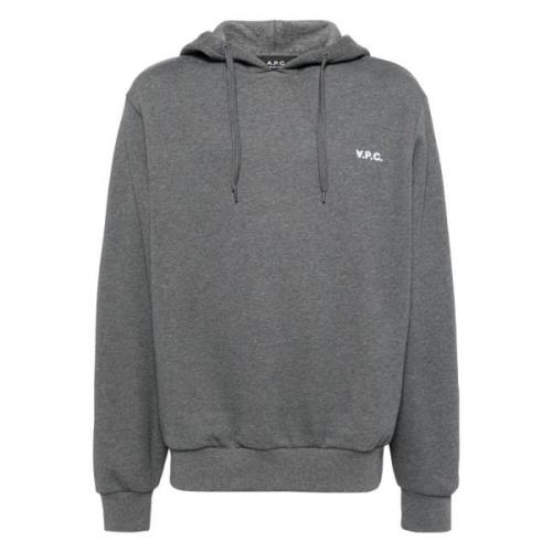 Katoenen Hoodie A.p.c. , Gray , Heren