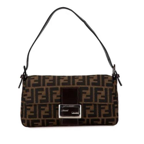 Pre-owned Canvas shoulder-bags Fendi Vintage , Brown , Dames