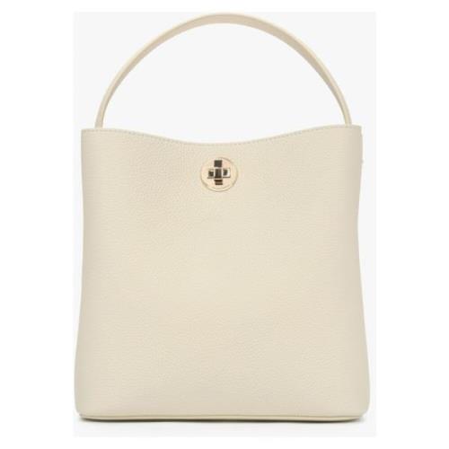 Dames Licht Beige Handtas gemaakt van Echt Leer Er00115796 Estro , Bei...