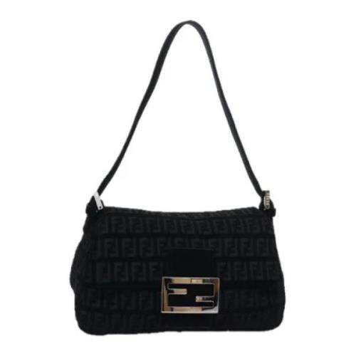 Pre-owned Canvas fendi-bags Fendi Vintage , Black , Dames