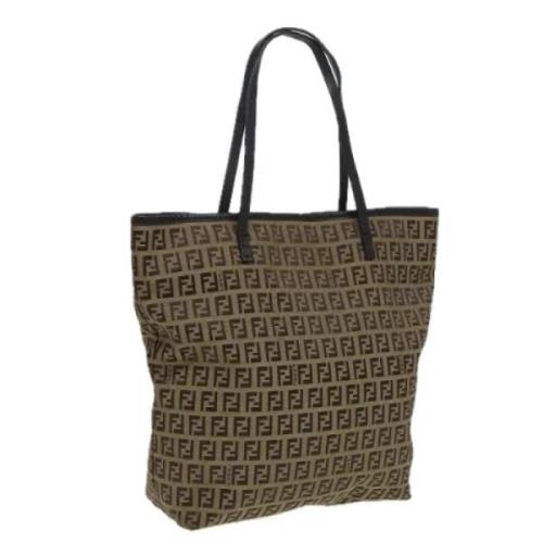 Pre-owned Canvas totes Fendi Vintage , Beige , Dames