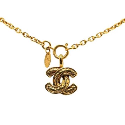 Pre-owned Metal chanel-jewelry Chanel Vintage , Yellow , Dames