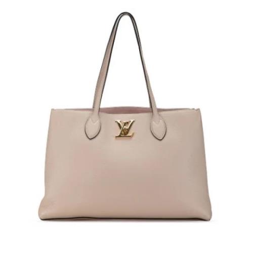 Pre-owned Leather shoppers Louis Vuitton Vintage , Pink , Dames