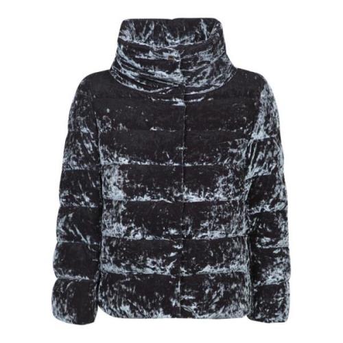 Grijze Gewatteerde Fluweel Cape Jas Herno , Gray , Dames