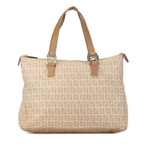 Pre-owned Canvas totes Fendi Vintage , Beige , Dames