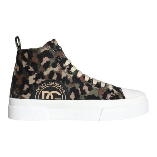 Multicolor Camouflage High Top Sneakers Dolce & Gabbana , Multicolor ,...