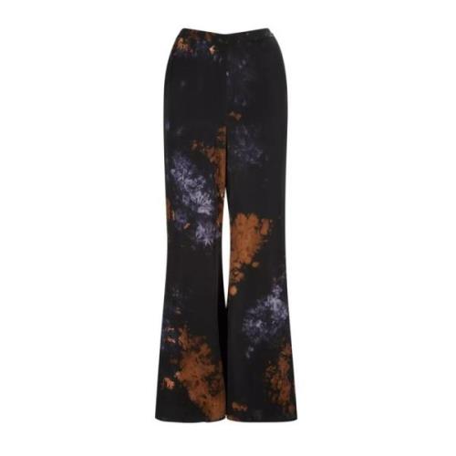 Flame print uitlopende broek Mes Demoiselles , Black , Dames