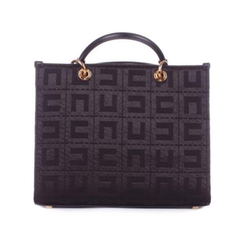 Zwarte Schoudertas met Kliksluiting Elisabetta Franchi , Black , Dames