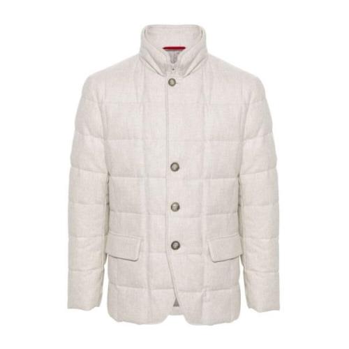 Ivoor Pufferjas met Front Zip Fay , Beige , Heren