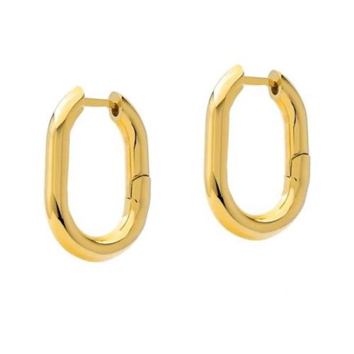 Elegante Gouden Hoop Oorbellen Federica Tosi , Yellow , Dames