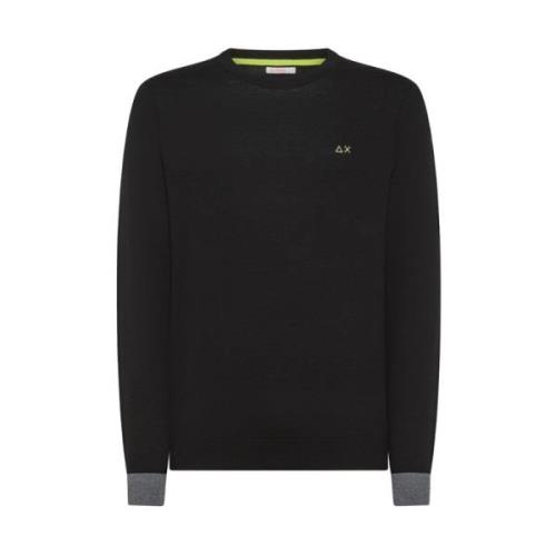 Stijlvolle O-Neck Jumpers Sun68 , Black , Heren