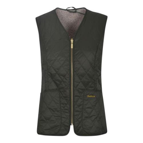 Olijfgroene Gewatteerde Gilet Jas Aw24 Barbour , Black , Dames