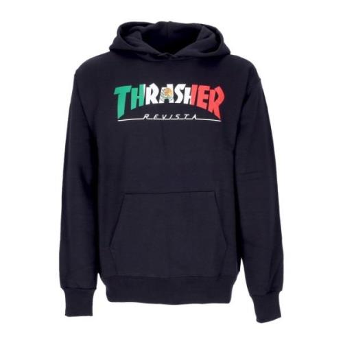 Mexico Zwarte Hoodie Lang Sweatshirt Thrasher , Black , Heren