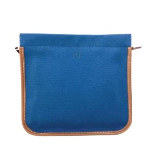 Pre-owned Fabric clutches Hermès Vintage , Blue , Heren