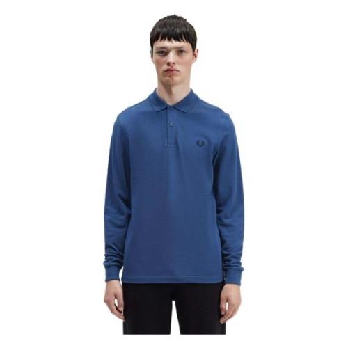 M6006 Lange Mouw Polo Fred Perry , Blue , Heren