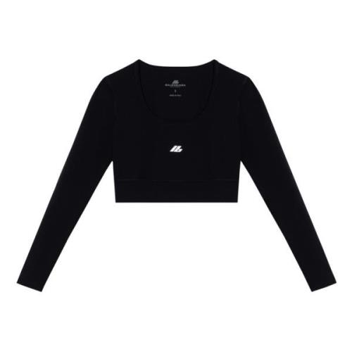 Stijlvolle Top met Hoge Hals Balenciaga , Black , Dames